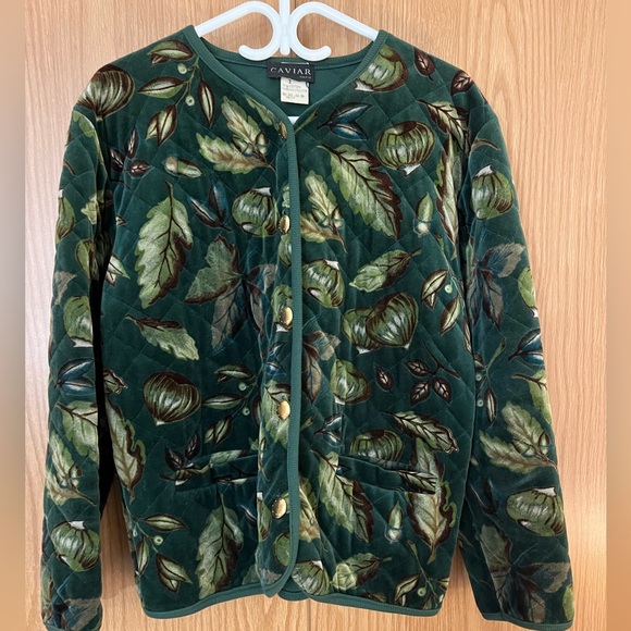 Jackets & Blazers - Vintage Caviar Paris velvet quilt jacket